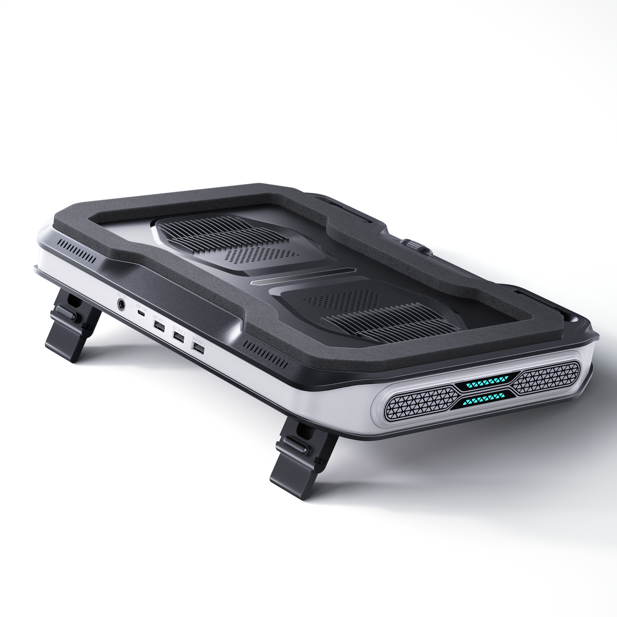 llano V11Pro RGB Laptop Cooling Pad (Black Gray)