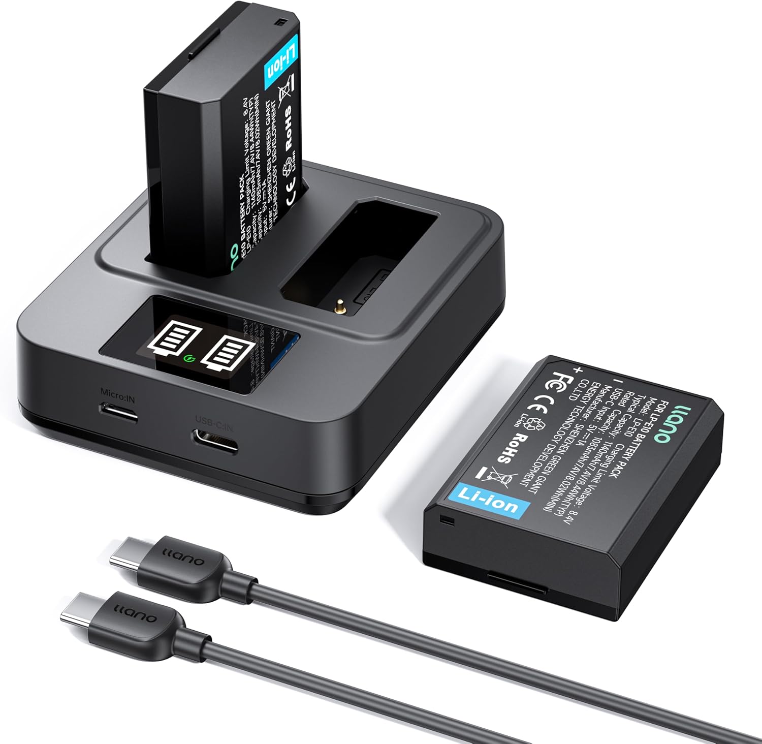 Llano Voltcase Cm2 Pro LP-E10 Battery & Charging Case Kit for Canon Cameras