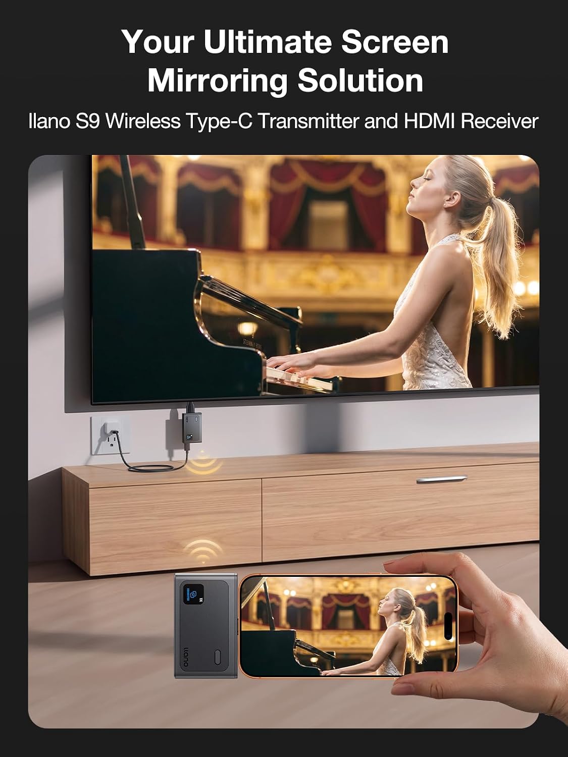 Llano S9 Wireless HDMI Transmitter & Receiver Kit