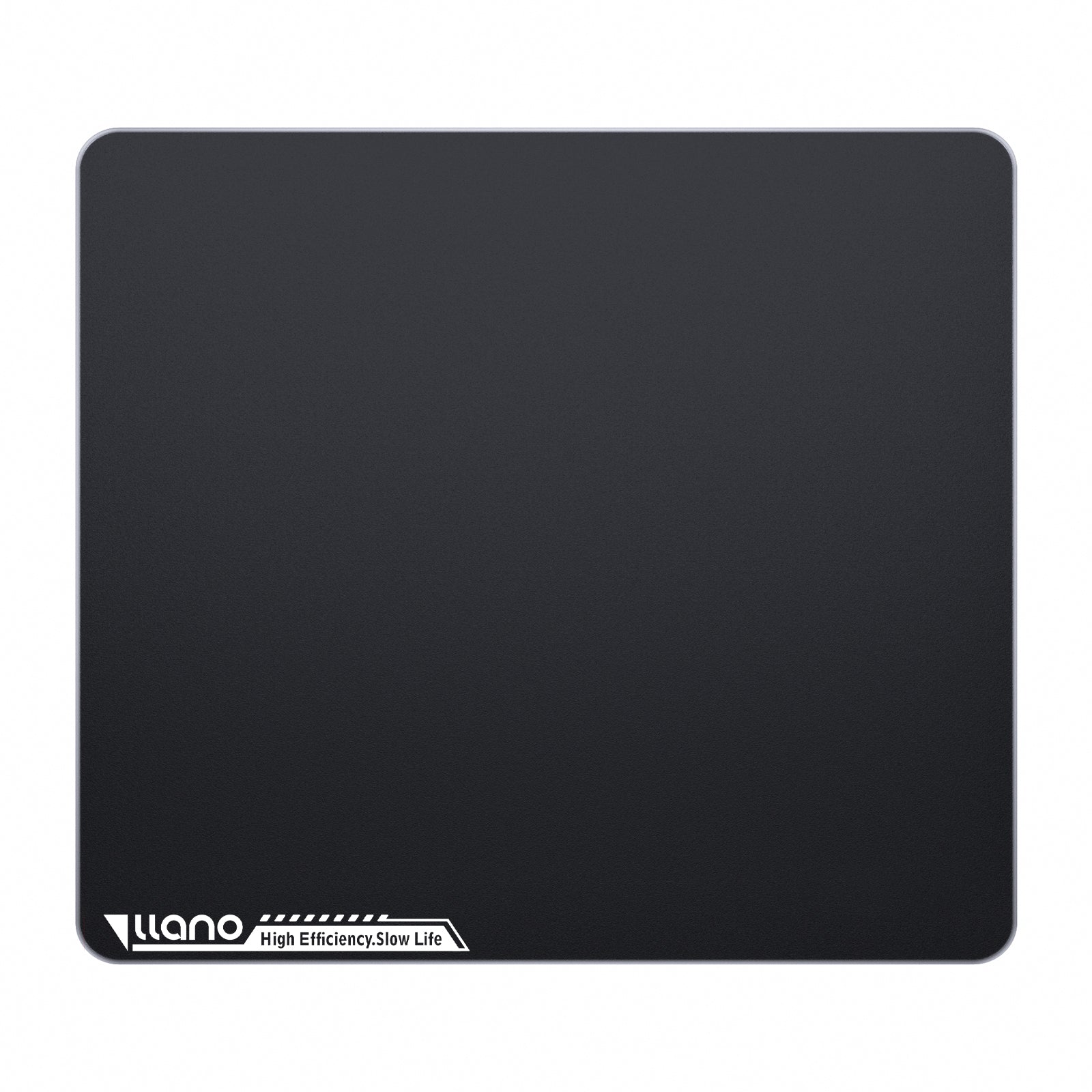 llano Professional Glass Gaming Mousepad, Smooth Mouse Pad with AG Micro-Etched Surface, Hard Mouse Mat, Anti-Slip Rubber Base, Scratch-Resistant, Waterproof & Durable, Black Large Size 17.7"x15.8"