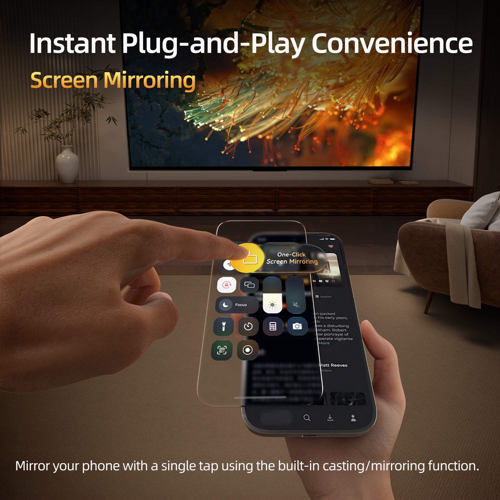 llano T1 Wireless HDMI Transmitter Adapter, Streaming Media Video/Audio/File HDMI Wireless Extender from Laptop, PC, Smartphone to HDTV Projector Monitor, 1080P@30Hz