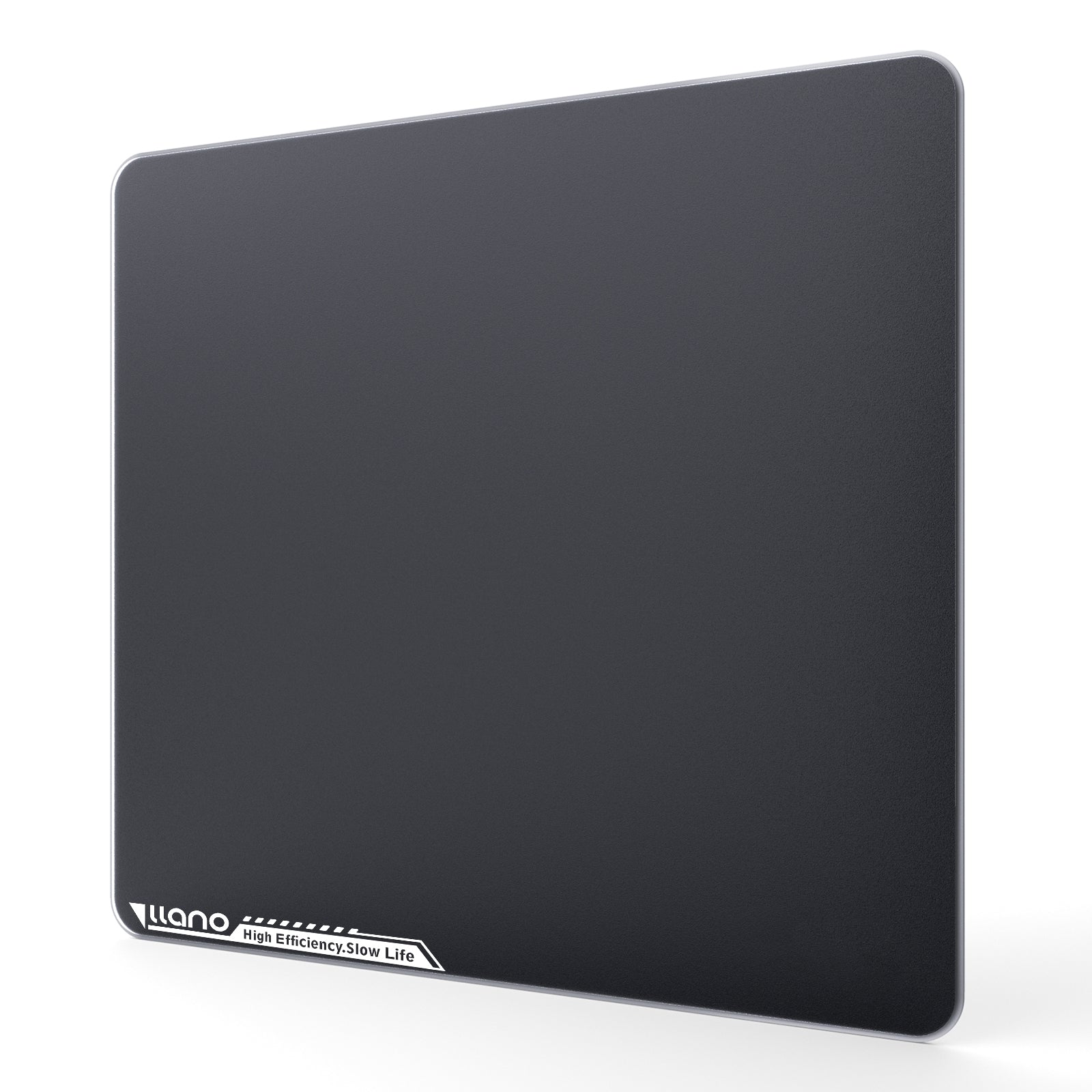 llano Glass Gaming Mousepad, Hard Mouse Pad, Mouse Mat Small Size 13.8" x 11.8", Smooth AG Micro-Etched Surface for Precision and Speed, Anti-Slip Rubber Base, Dirt and Scratch-Resistant, Black