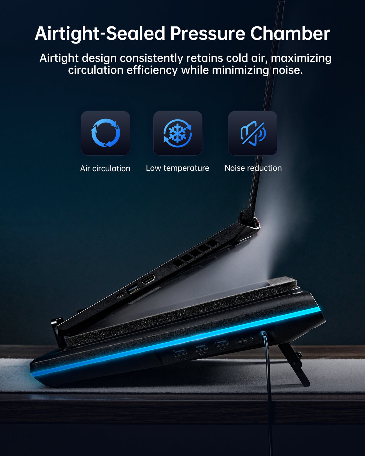 llano V12 Ultra RGB Laptop Cooling Pad