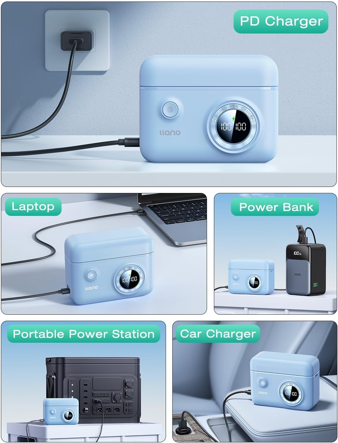 llano NP-W126S Dual Battery Fast Charger for Fujifilm XT30II X100VI X-M5 XS10 XT3 XT2 XT1 XT30 XT20 XT10 X100V XT200 XT100 X100F XA7 XE3 Xpro3 Xpro2 Xpro1 XE1 XE2 XE2S XM1 XA1 XA2 XA3 XA5 XA10, Blue