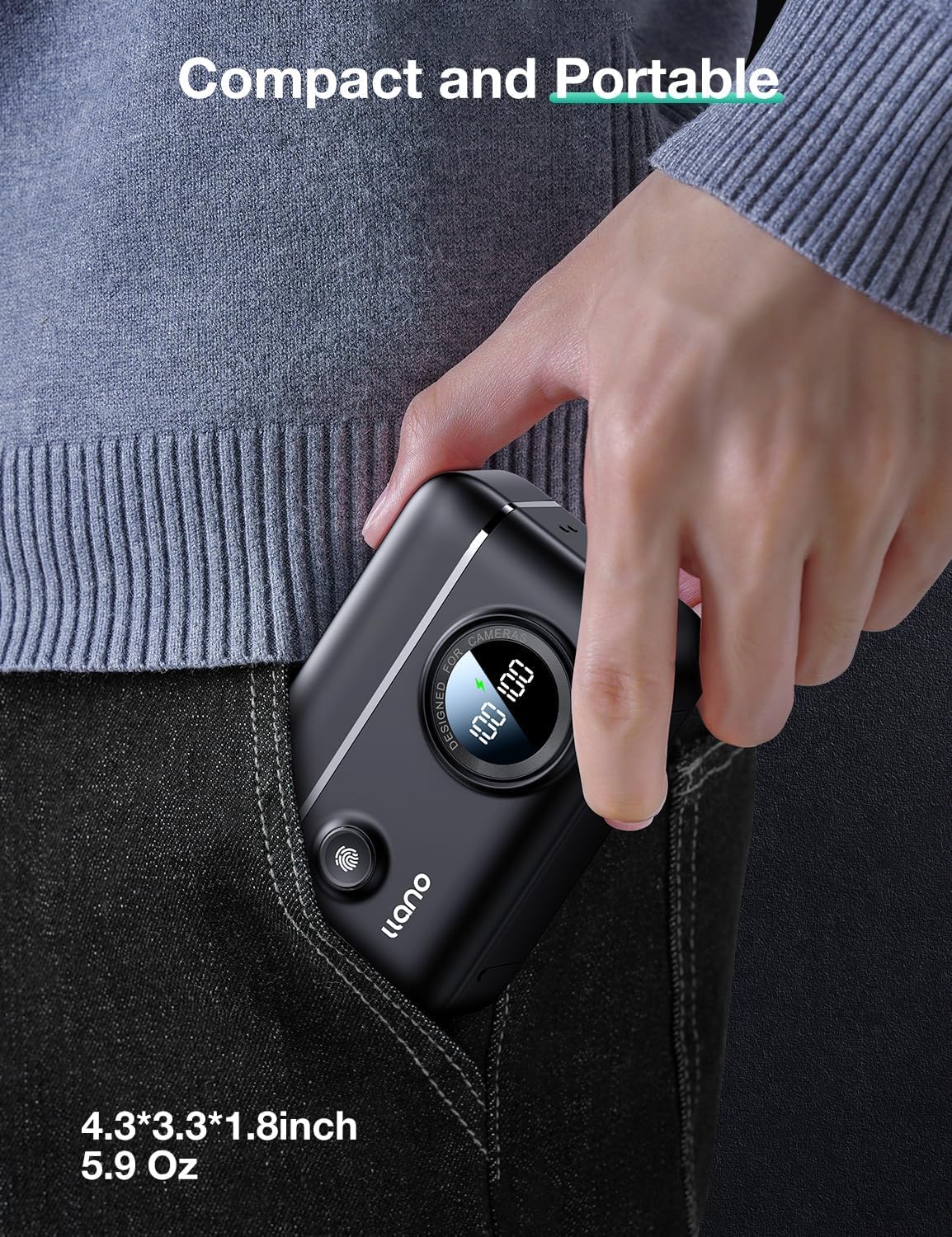 llano 2-Pack NP-FZ100 Batteries and 18W Fast Dual USB Charger for Sony A7iii, A7iv, A7C, A7CII, A7C R,ZV-E1,E10II, FX3, FX30, A9, A6700,6600, Alpha 9,9S, A9S, A7R3, Smart Display, Magnetic Snap Cover