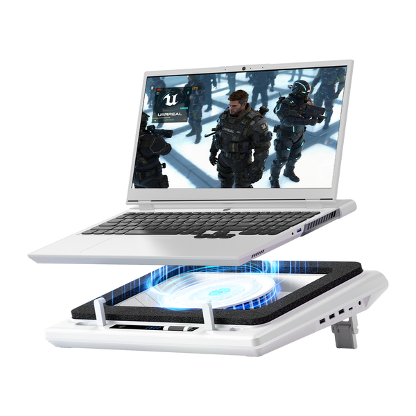 llano V12 Laptop Cooling Pad(No RGB,White)