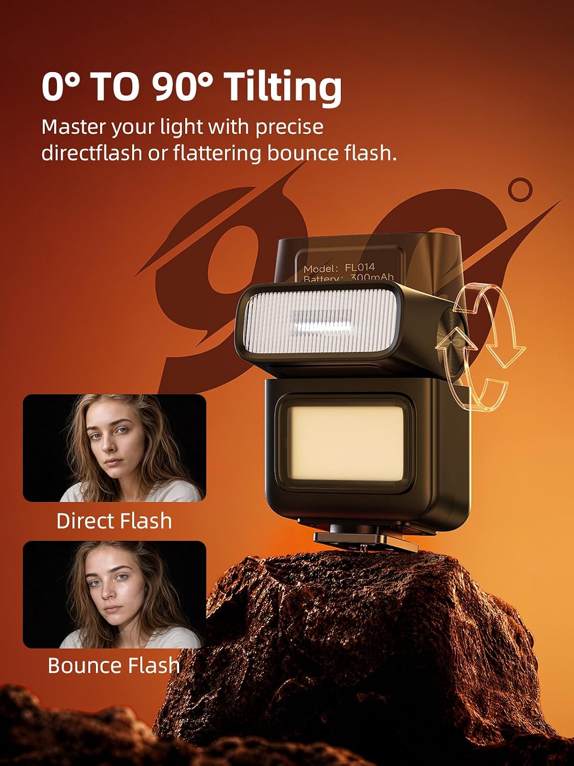 llano FL014 2-in-1 Mini Camera Flash & Bi-Color Fill Light, DSLR/Mirrorless