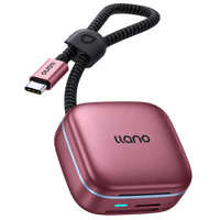 【Burgundy】Llano F17 2-in-1 Card Reader & Storage Case
