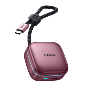 【Burgundy】Llano F17 2-in-1 Card Reader & Storage Case