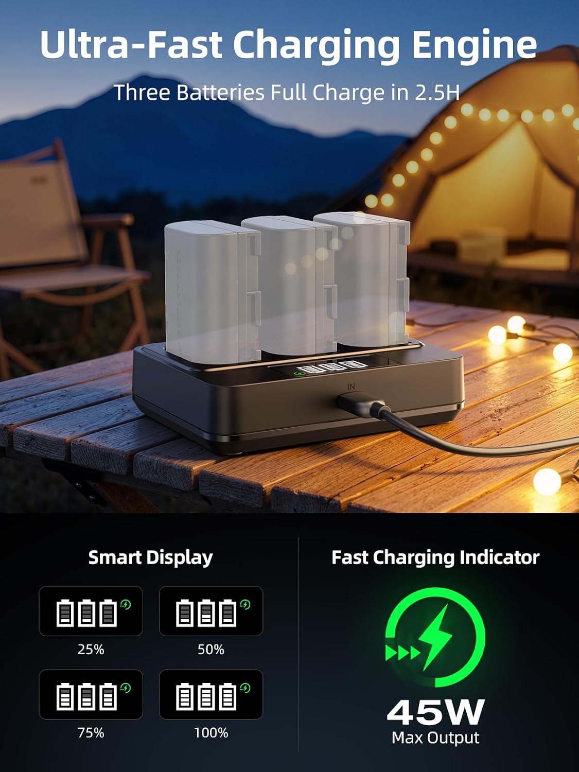 Llano Voltcase Cm3 pro LP-E6 Charging  for Canon Cameras