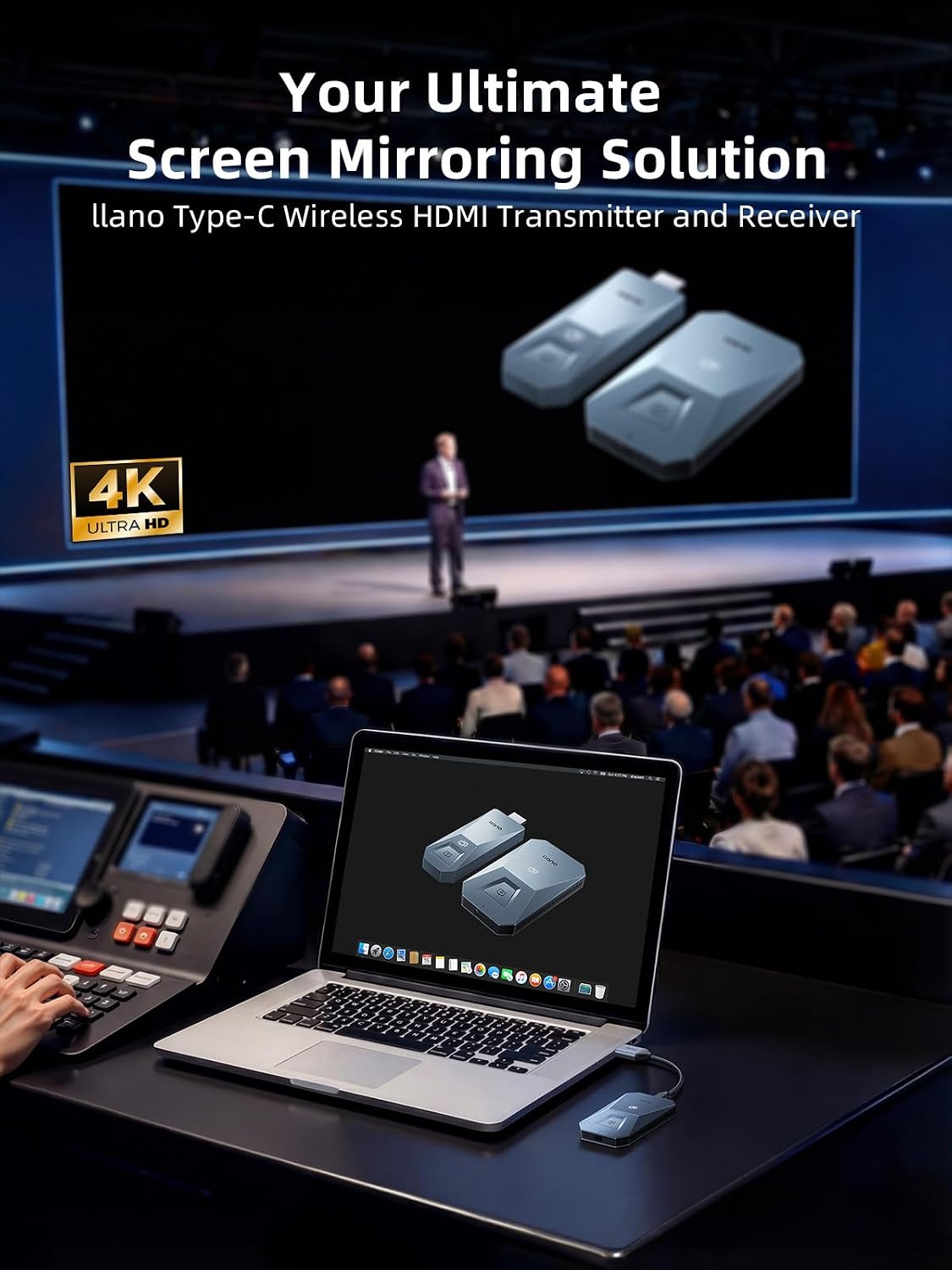 LLANO T5 Ultra 4K Wireless HDMI Kit