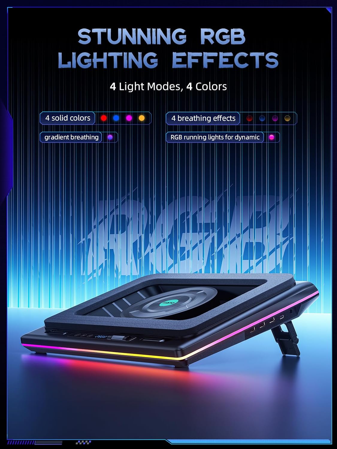 llano V12 RGB Laptop Cooling Pad
