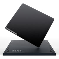 llano Professional Glass Gaming Mousepad, Smooth Mouse Pad with AG Micro-Etched Surface, Hard Mouse Mat, Anti-Slip Rubber Base, Scratch-Resistant, Waterproof & Durable, Black Large Size 17.7"x15.8"