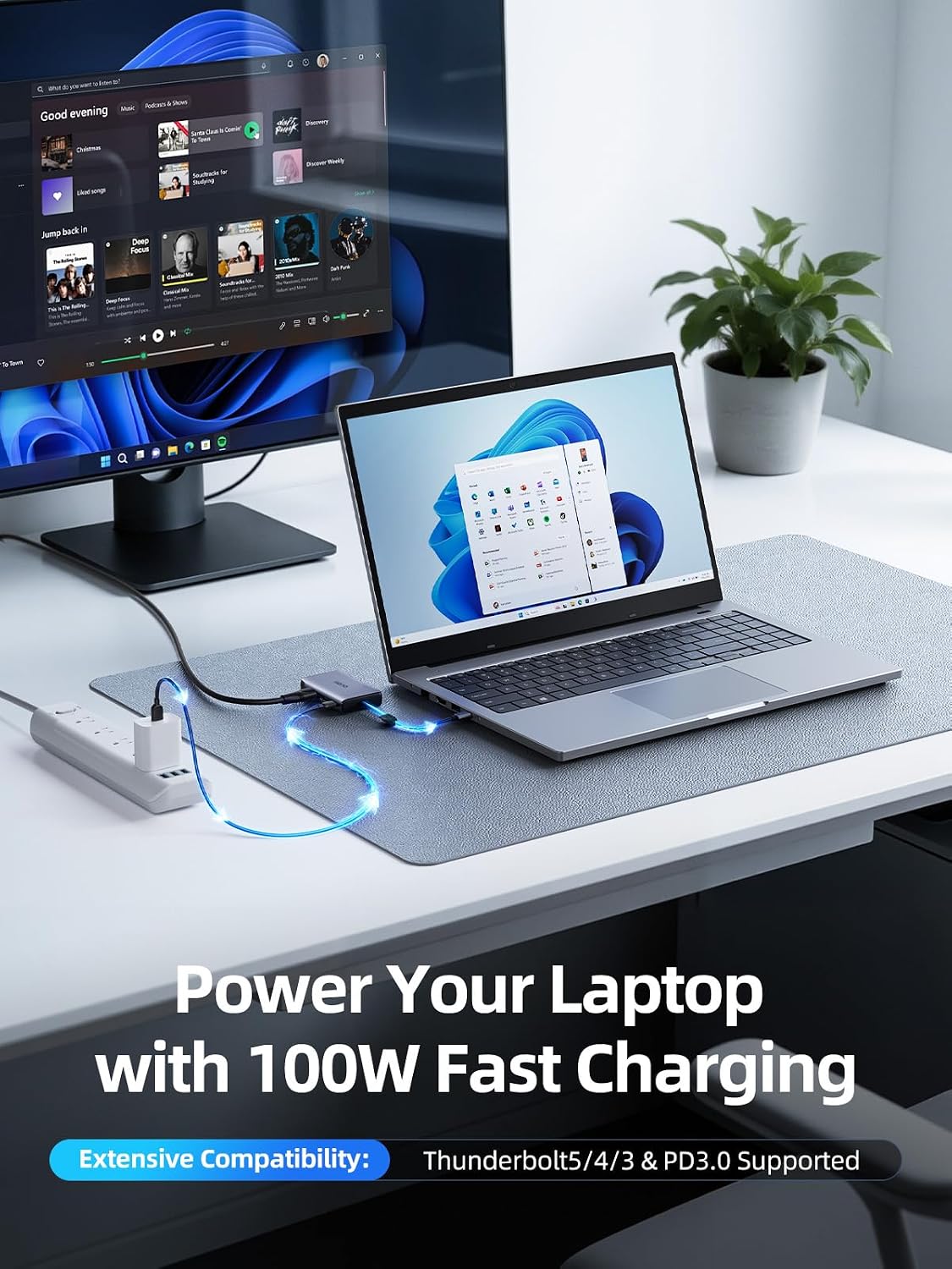 LLANO Dual HDMI Adapter for USB-C Laptops