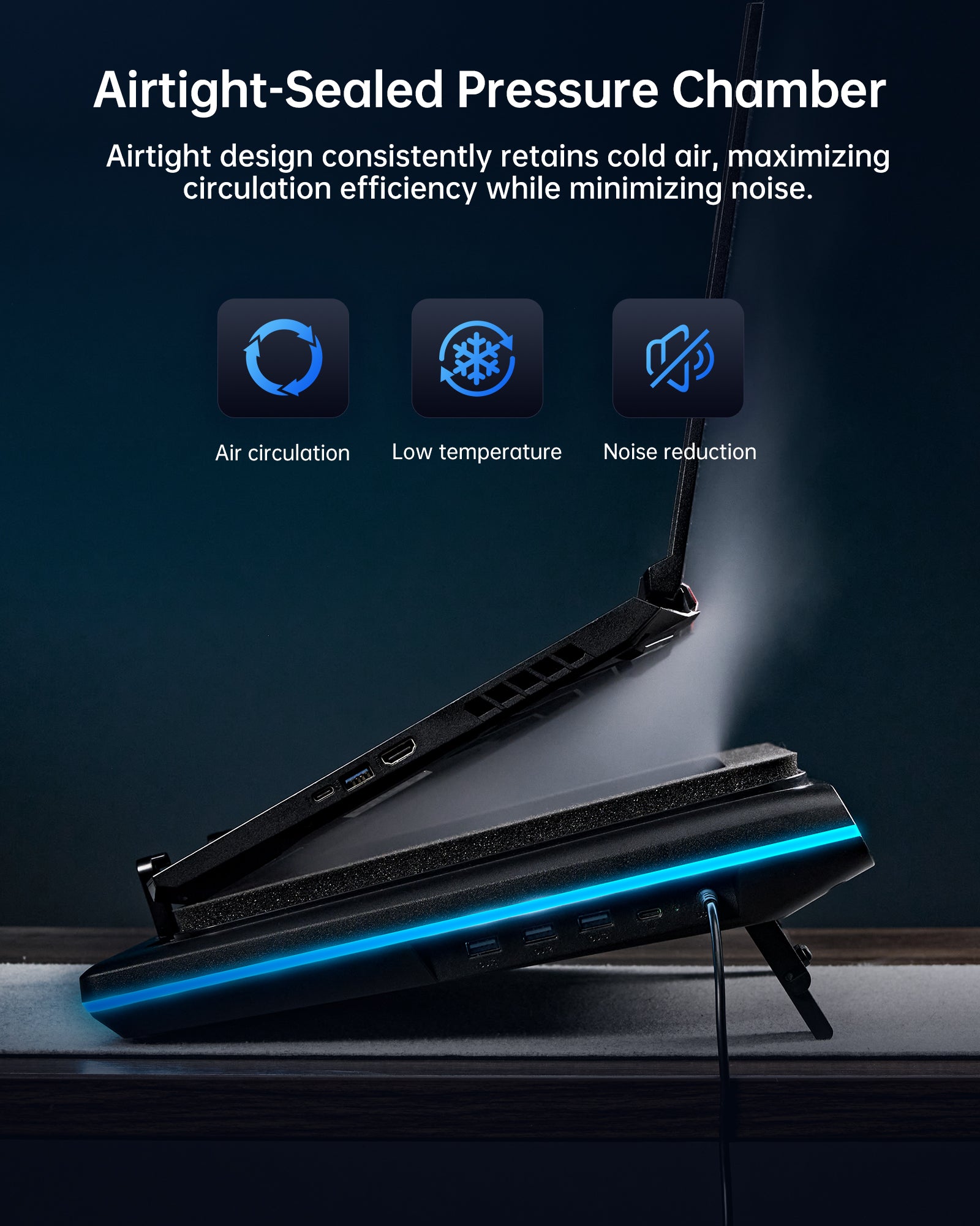 llano V12 Ultra Laptop Cooling Pad with Intelligent Software Control,