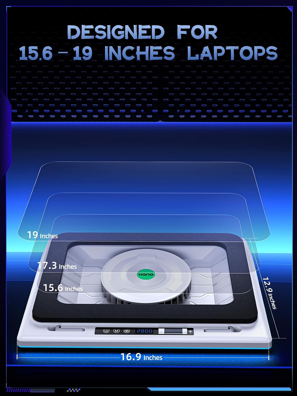 llano V12 RGB Laptop Cooling Pad（white）